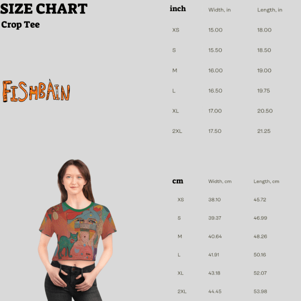 Crop Tee , yellow, hip robot design. - Image 5
