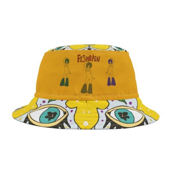 Bucket Hat,Trippy cool, acid yellow lemon, urban clothi