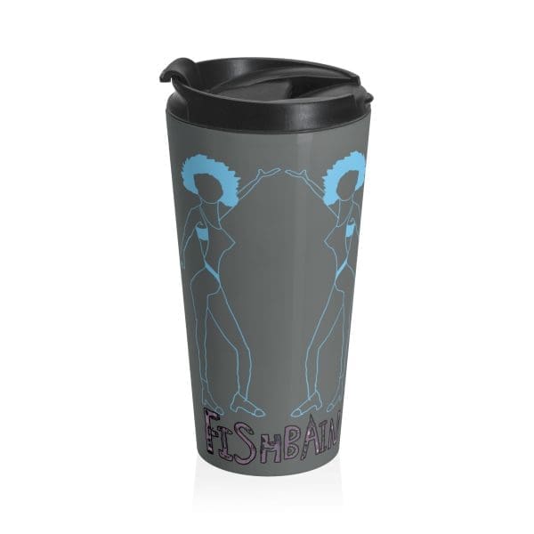 Stainless Steel Travel Mug, 70s grey cup. - Image 3
