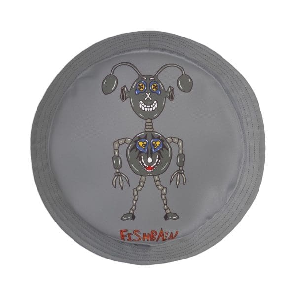 Bucket Hat grey spunky  robot design. - Image 5