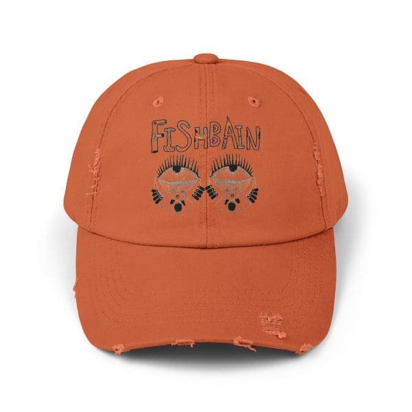 Unisex Distressed Cap, eyes design. - Image 3