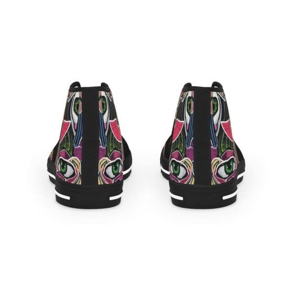 Men's High Top Sneakers, black vivid tribal walk. - Image 3