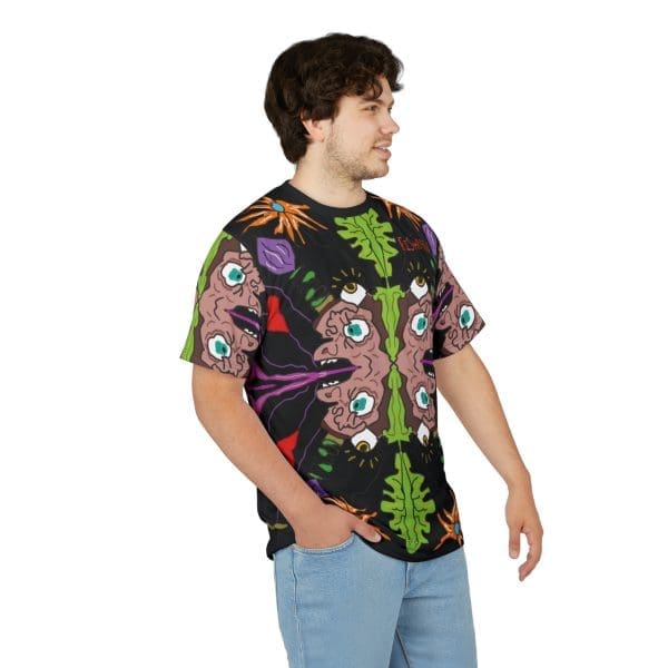 Unisex Cut & Sew Tee, psychedelic perple, 60s style T-shirt. - Image 7
