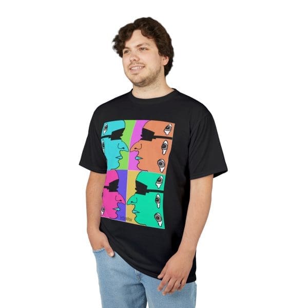 Unisex Cut & Sew Tee black pop up face's clothing T-shirt. - Image 4