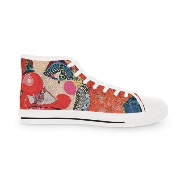 Men's High Top Sneakers, funky clown artsy walk. - Image 2