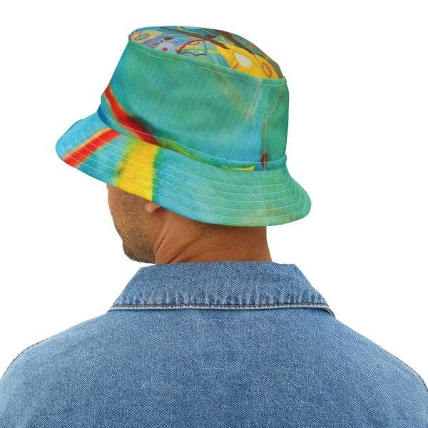 Bucket Hat blue beach wear, - Image 4