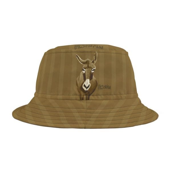 Bucket Hat , golden brown donkey clothing. - Image 2
