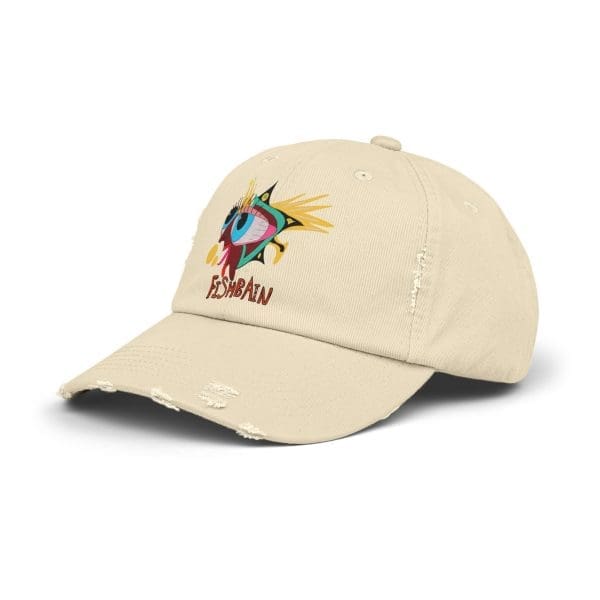 Unisex Distressed Cap black psychedelic clothing. - Image 2