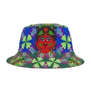 Bucket Hat Mexican fun blue green, rave wear.