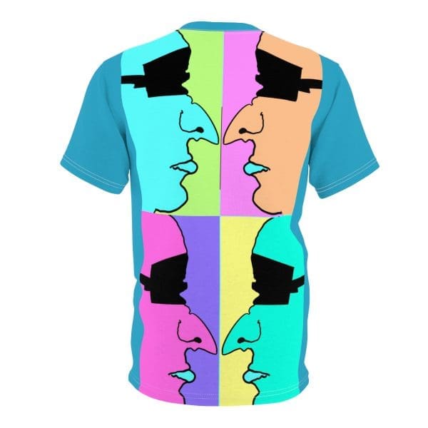 Unisex Cut & Sew Tee turquoise blue, pop up clothing T-shirt. - Image 3