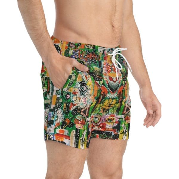 Swim Trunks psychedelic green swim. - Image 4