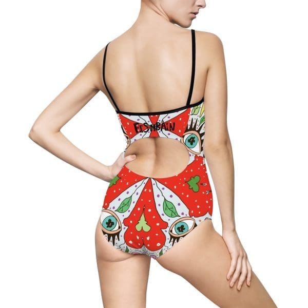 Women's One-piece Swimsuit  feminine vibrant, frash lemon clothing. - Image 2