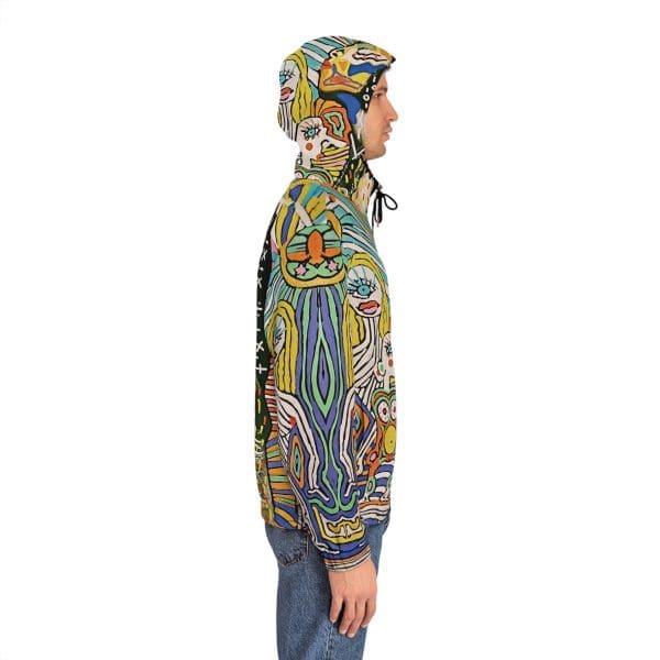 Men's Full-Zip Hoodie trippy street wear. - Image 5