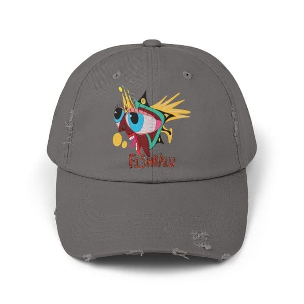 Unisex Distressed Cap black psychedelic clothing. - Image 9