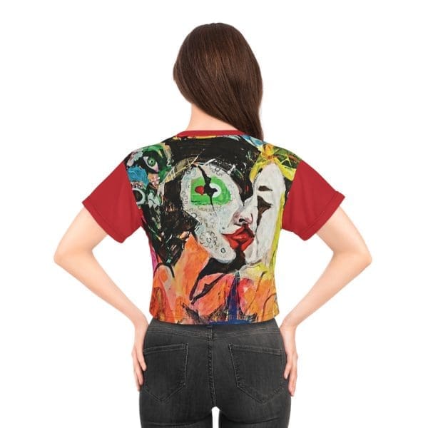 Crop Tee,red erutic funky kiss clothing. - Image 4