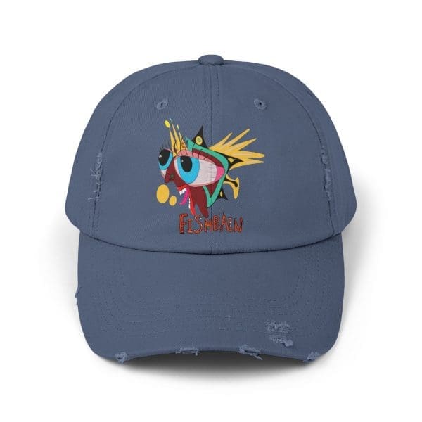 Unisex Distressed Cap black psychedelic clothing. - Image 7