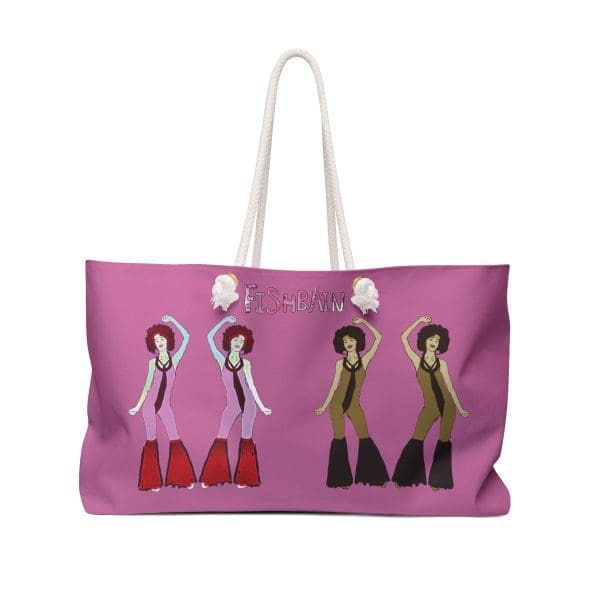Weekender Bag, pink funky lady's dance.
