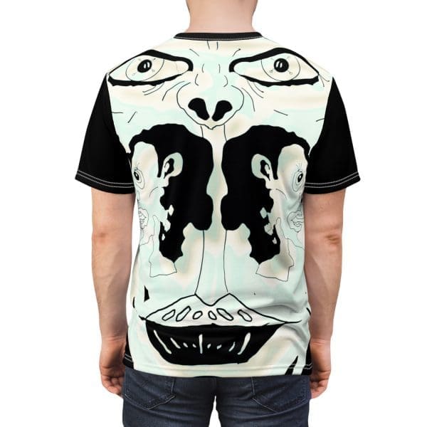 Unisex Cut & Sew Tee, funky white and black, off the wall T-shirt. - Image 4