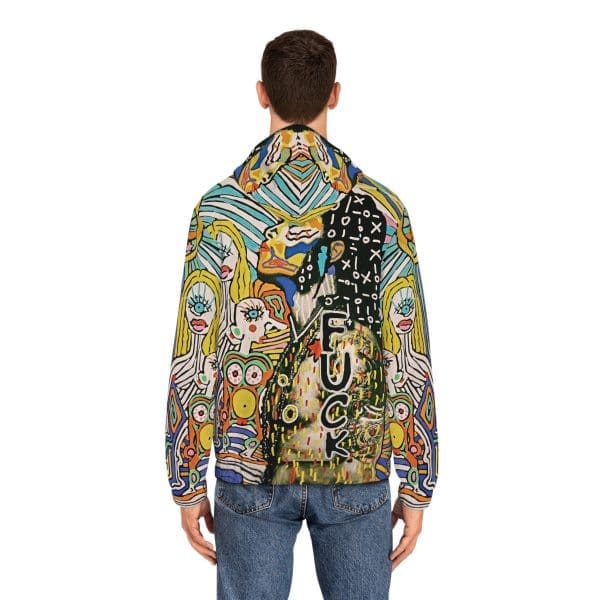 Men's Full-Zip Hoodie trippy street wear. - Image 4