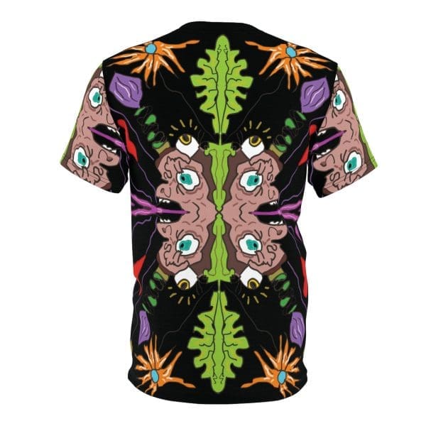 Unisex Cut & Sew Tee, psychedelic perple, 60s style T-shirt. - Image 3