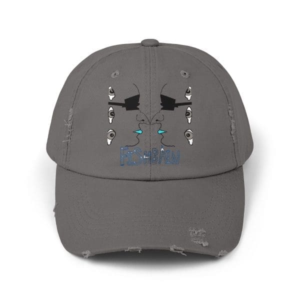 Unisex Distressed Cap, white and black face eye's. - Image 7