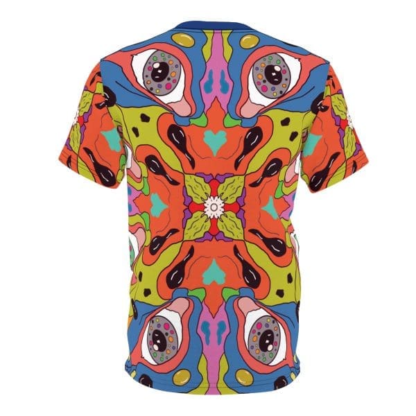 Unisex Cut & Sew Tee, colorful dress, Mandela trippy,90s inspiration T-shirt. - Image 3