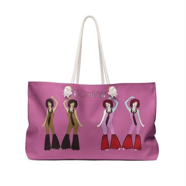 Weekender Bag, pink funky lady's dance. - Image 2