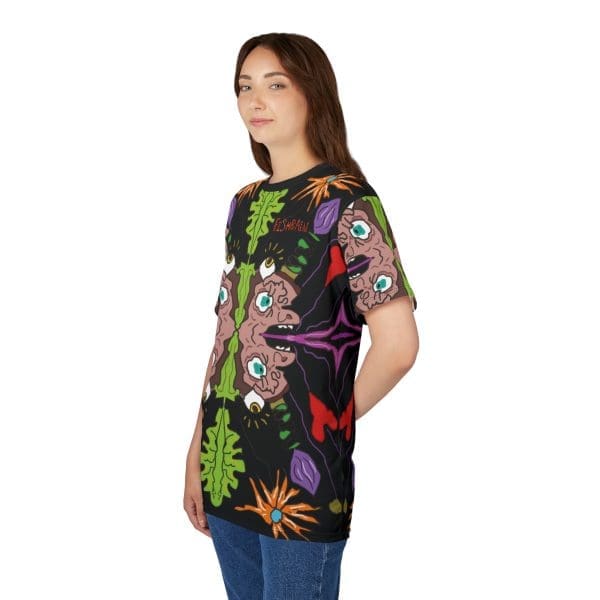 Unisex Cut & Sew Tee, psychedelic perple, 60s style T-shirt. - Image 6
