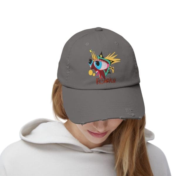 Unisex Distressed Cap black psychedelic clothing. - Image 10