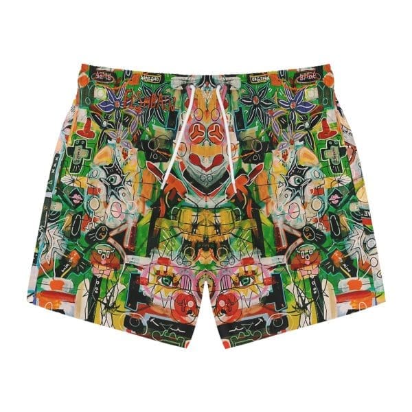 Swim Trunks psychedelic green swim.