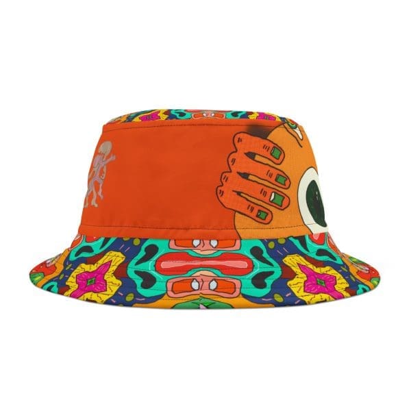 Party  Bucket Hat , urban psychedelic colorful,, holiday fun. - Image 4