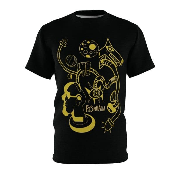 Unisex Cut & Sew Tee , black and gold, urban, unique design clothing T-shirt. - Image 2
