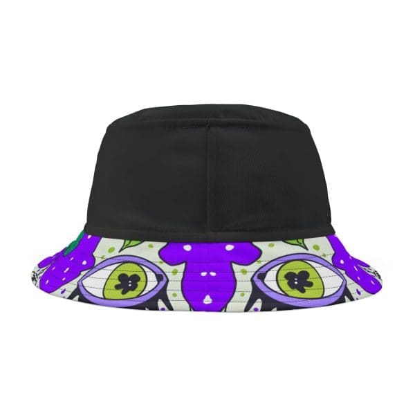 Bucket Hat, animal, trippy, black perple funky clothing. - Image 3
