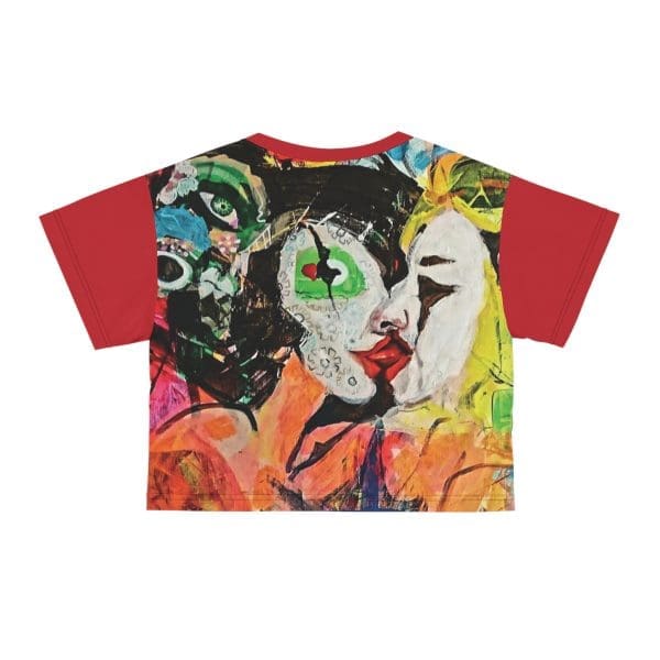 Crop Tee,red erutic funky kiss clothing. - Image 2