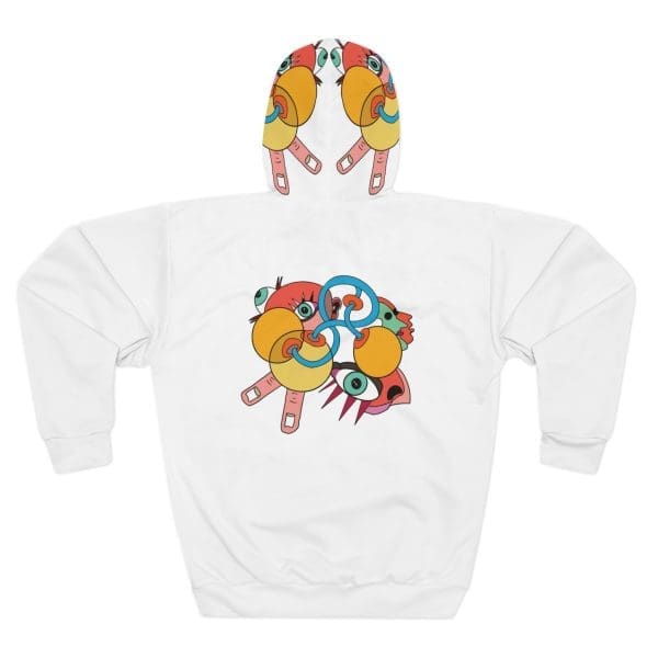 Unisex Pullover Hoodie, white psychedelic, comport clothing. - Image 2