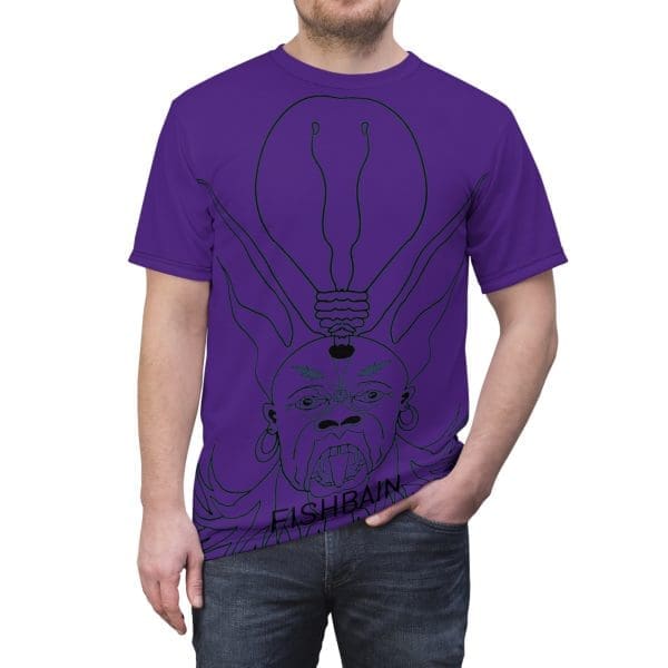 Unisex Cut & Sew Tee urban, red Anarchist , Psychedelic perple T-shirt.