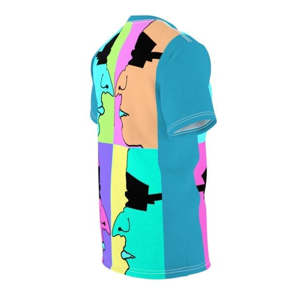 Unisex Cut & Sew Tee turquoise blue, pop up clothing T-shirt. - Image 4