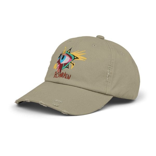 Unisex Distressed Cap black psychedelic clothing. - Image 5