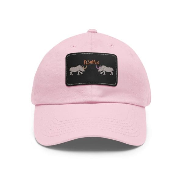 Dad Hat with Leather Patch,  rhinoceros. - Image 5