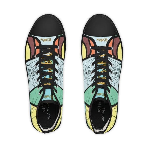 Men's High Top Sneakers, vivid funky walk. - Image 2