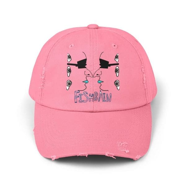 Unisex Distressed Cap, white and black face eye's. - Image 8