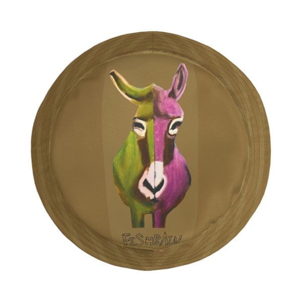Bucket Hat , brown, donkey green perple combo. - Image 7