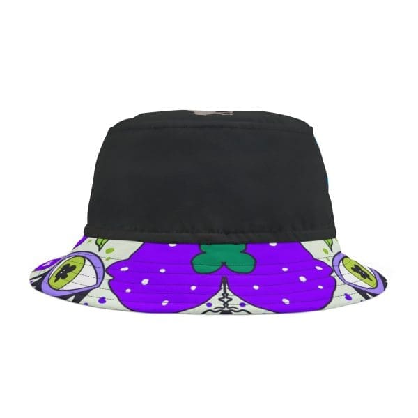 Bucket Hat, animal, trippy, black perple funky clothing. - Image 2