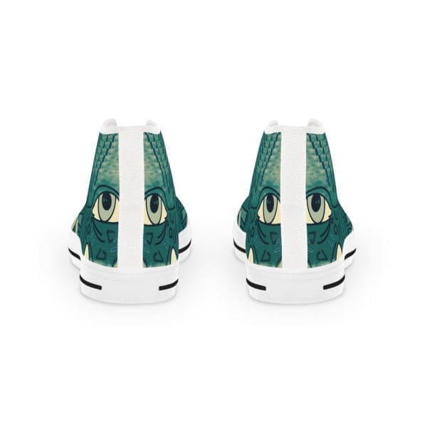 Men's High Top Sneakers, blue green pop walk.white sole - Image 3