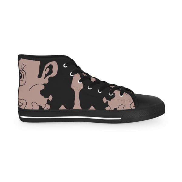 Men's High Top Sneakers, black brown funky walk. - Image 4