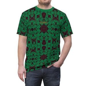 Unisex Cut & Sew Tee green black pattern stylish clothing T-shirt.