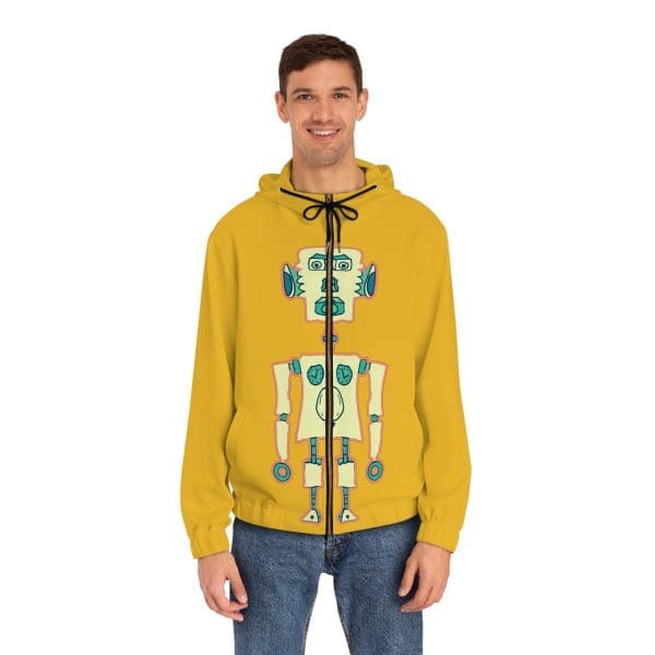 Men's Full-Zip Hoodie, your yellow robot clothing.