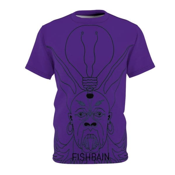 Unisex Cut & Sew Tee urban, red Anarchist , Psychedelic perple T-shirt. - Image 2