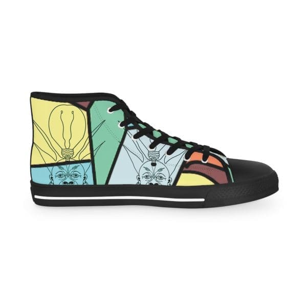 Men's High Top Sneakers, vivid funky walk. - Image 4