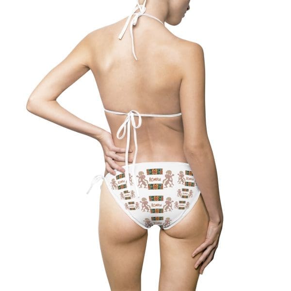 Women's Bikini Swimsuit, white funky stylish clothing. - Image 3